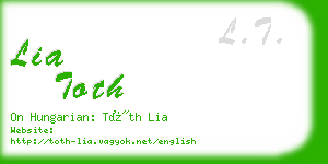 lia toth business card